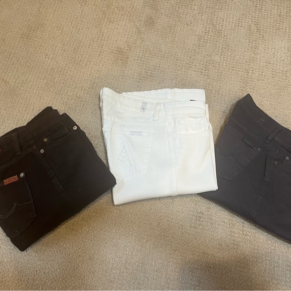 7 For All Mankind Bootcut Jeans size 26. Brown, White and Grey - Picture 2 of 2
